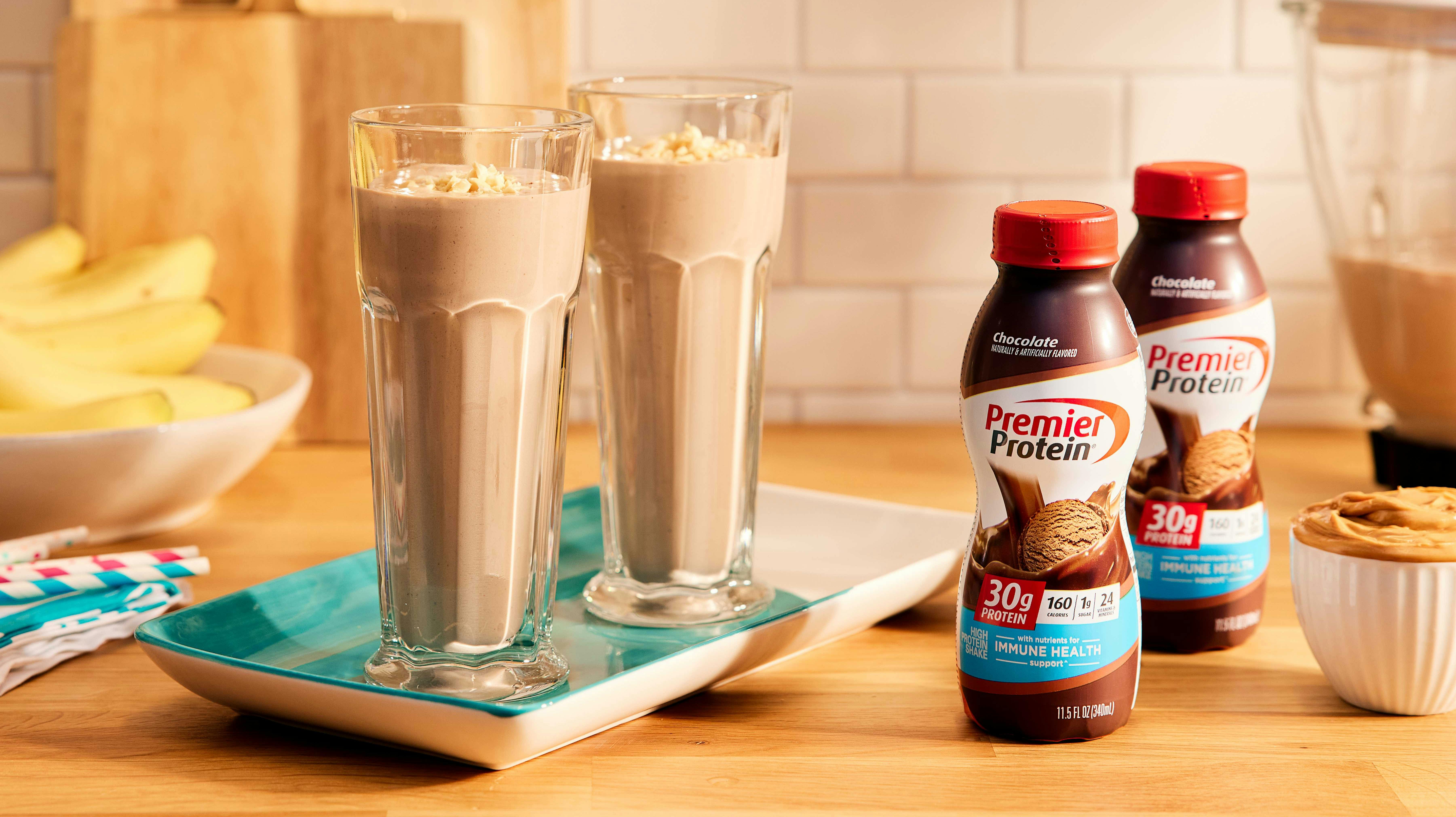 Recipe image for Chocolate Peanut Butter Banana Shake.