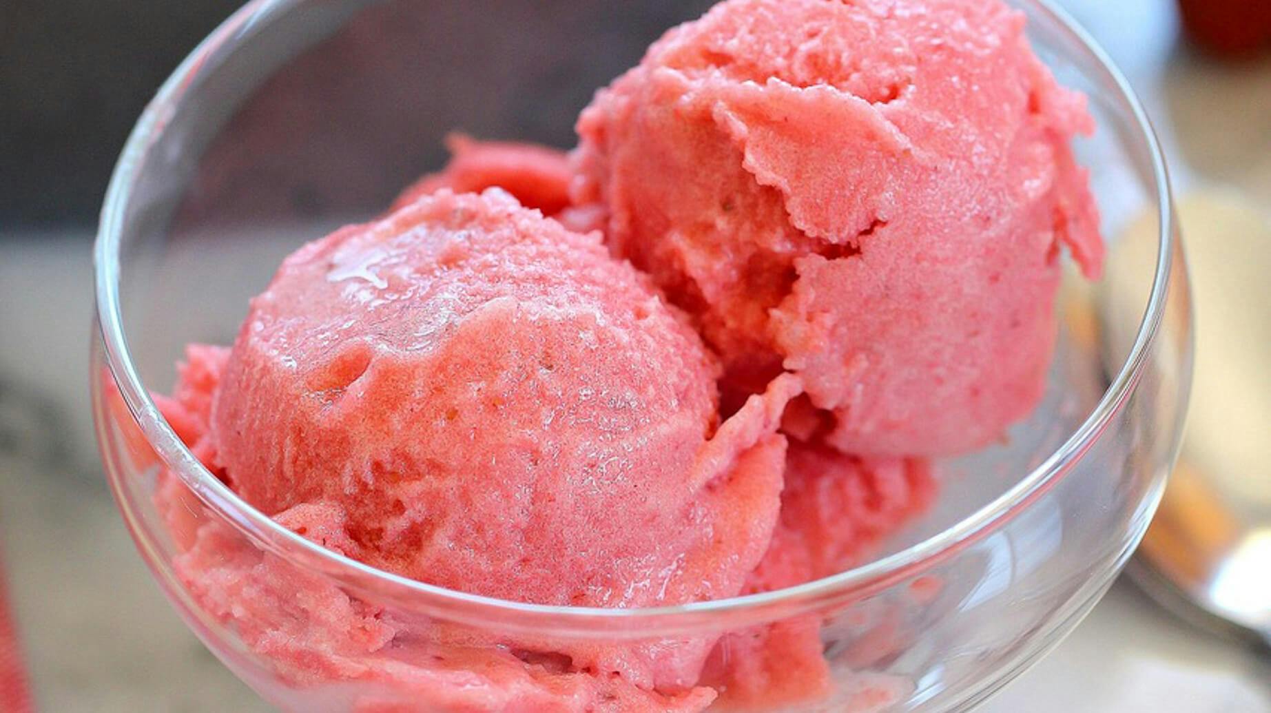 Recipe image for Strawberry Sorbet.