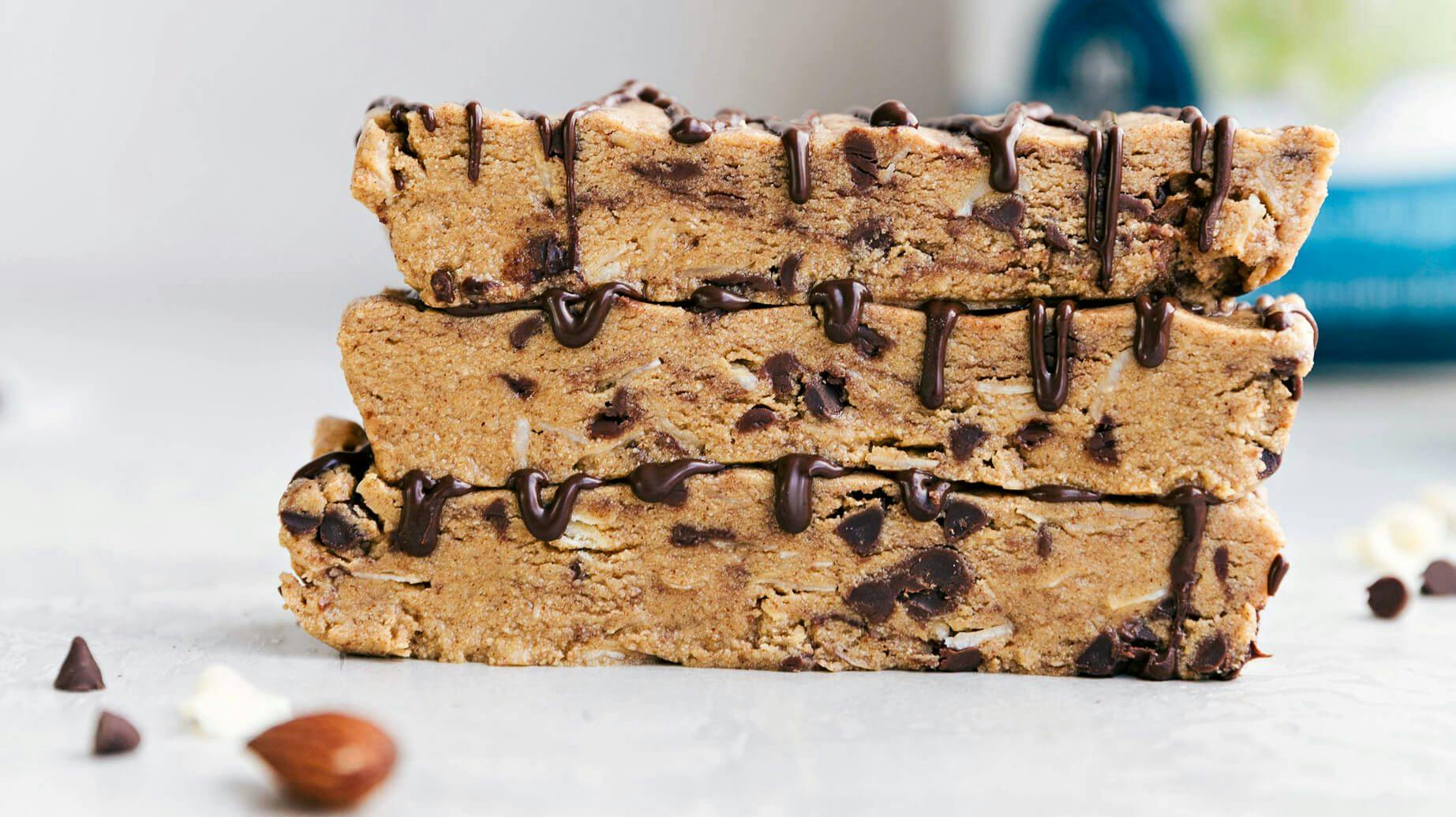 Recipe image for Almond Coconut Protein Bars.