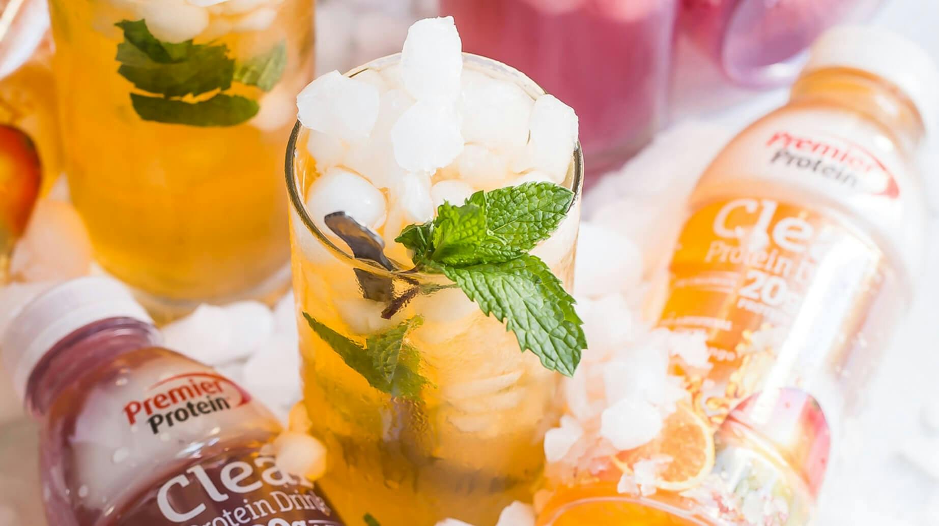 Recipe image for Iced Protein Drinks With Fresh Mint.